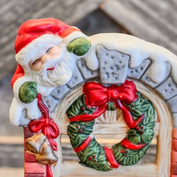 1980’s “Puppy Surprise Candle Holder”-Ceramic Christmas Decor w/ Box - Picture 7 of 8